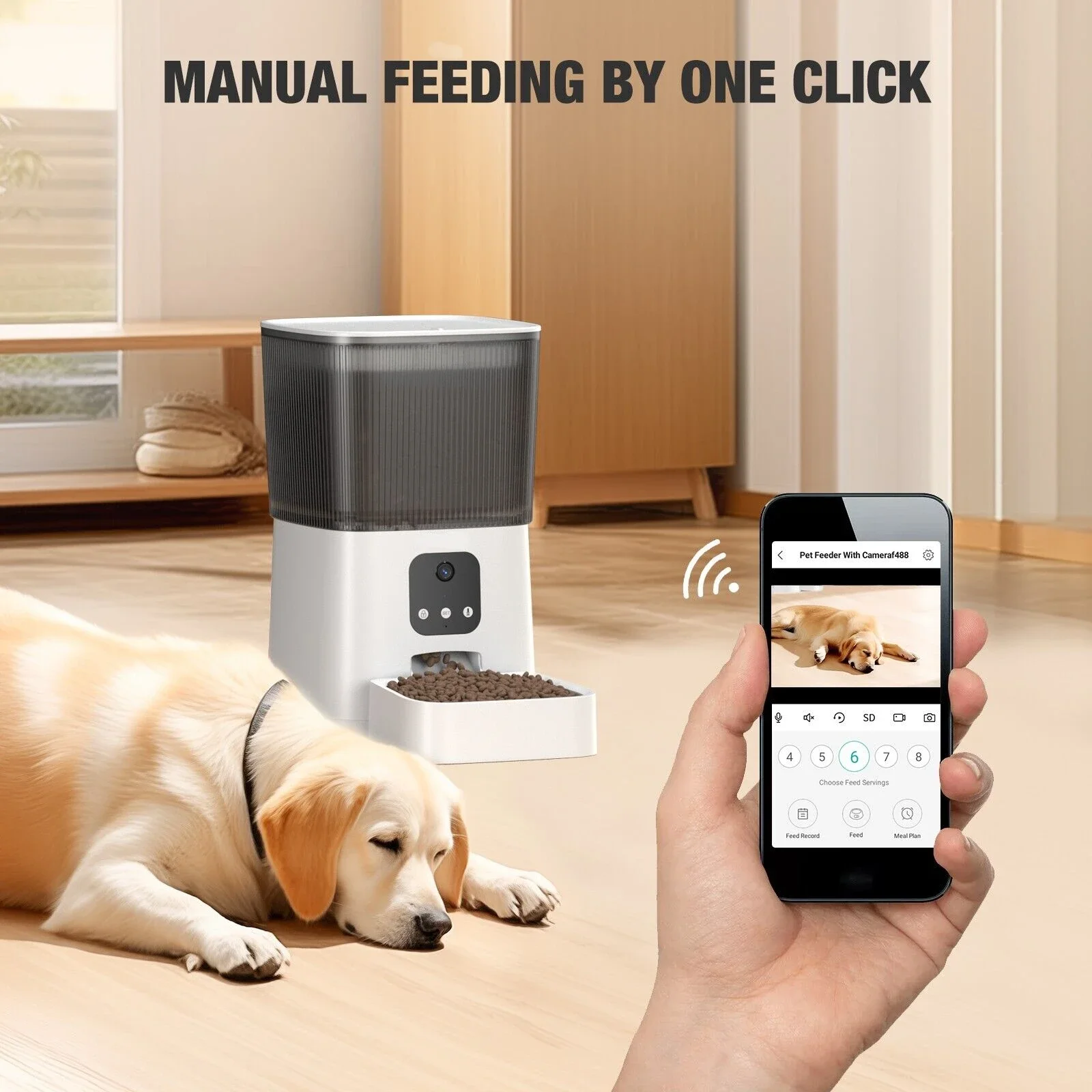

7L Automatic Dry Food Dispenser for Cats Dogs Eco-Friendly Smart Pet Feeder with WiFi APP Control Plastic Material Dog Products