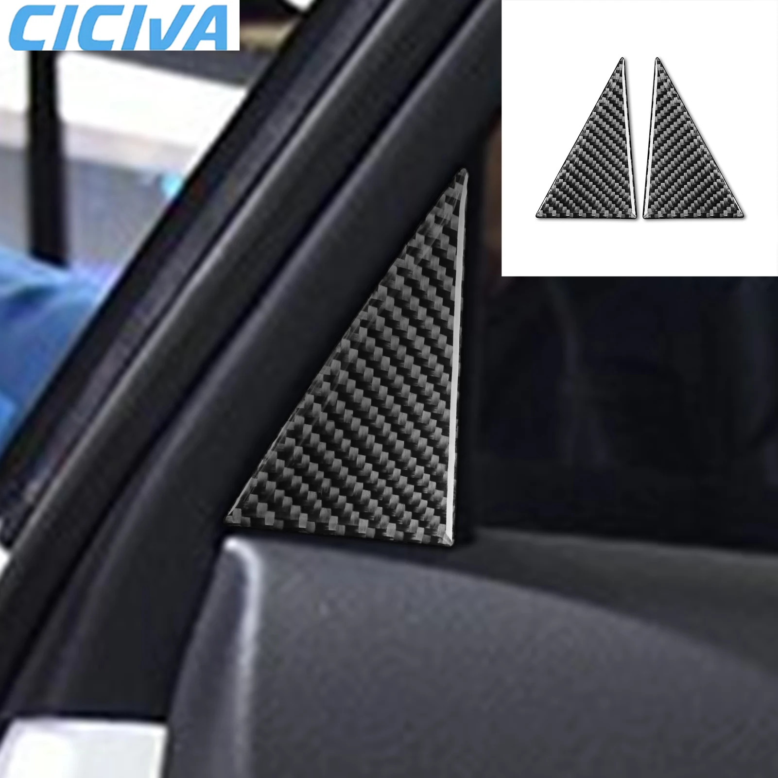 

For Audi Q3 2015 2016 2017 2018 Carbon Fiber Rear Door Pillar Side Window Panel Car Accessories Interior Tuning Stickers Trims