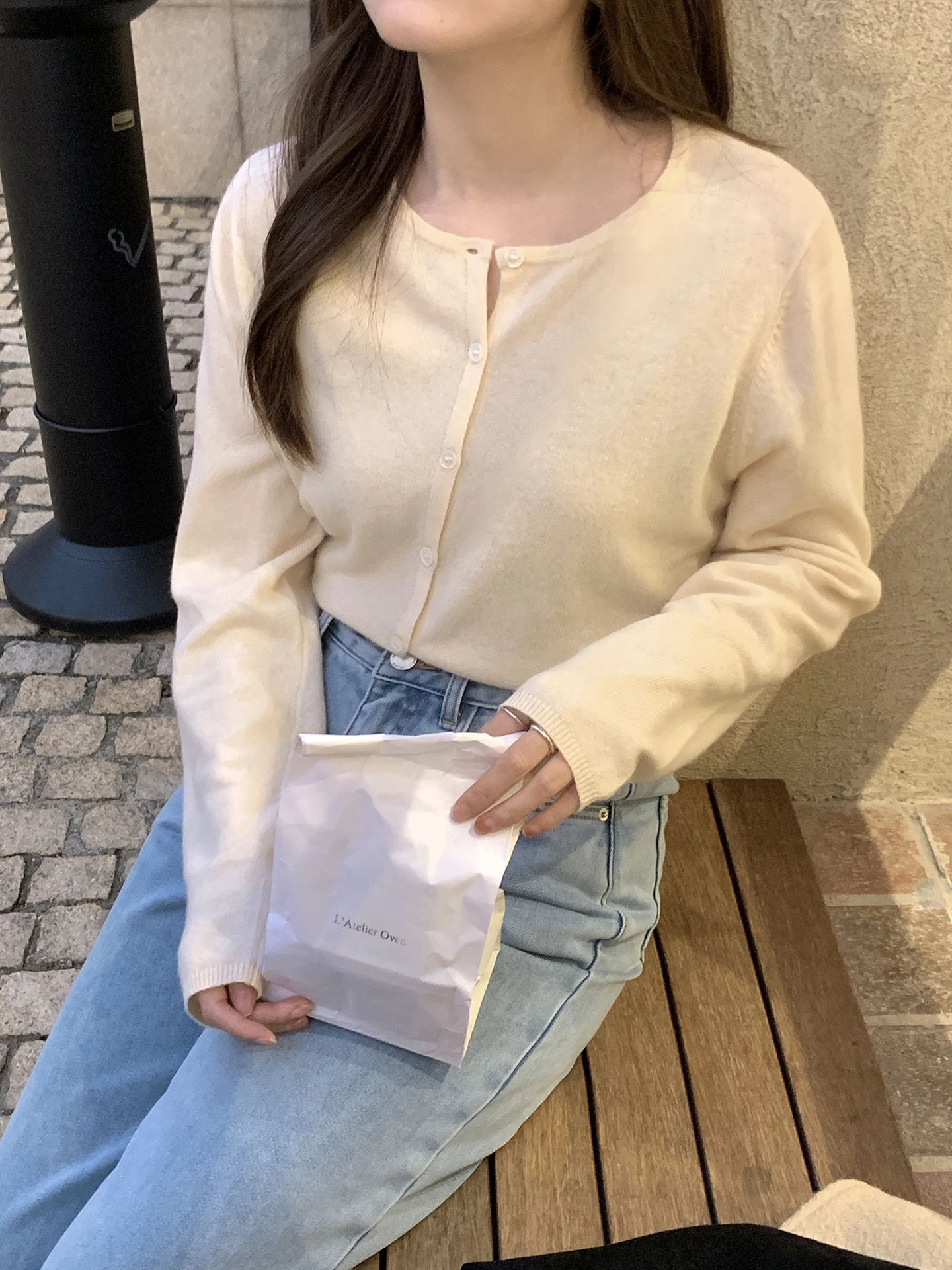 

Тонкий свитер-кардиган Miao Cheese Milk Cover в корейском стиле, осенне-зимний, простой, повседневный, многослойный, женский, модный, теплый, с длинными рукавами