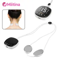 EMS Cervical Spine Massager Smart Hanging Neck TENS Pulse Heating Therapy Shoulder Pain Relief Neck Health Care Massage Tools