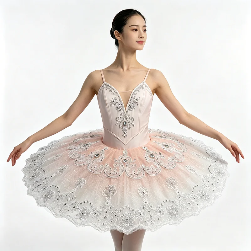 high quality hot selling  Unique Design Kids Girls Children Women Adult Performance Wear pink  Ballet Tutu Costumes