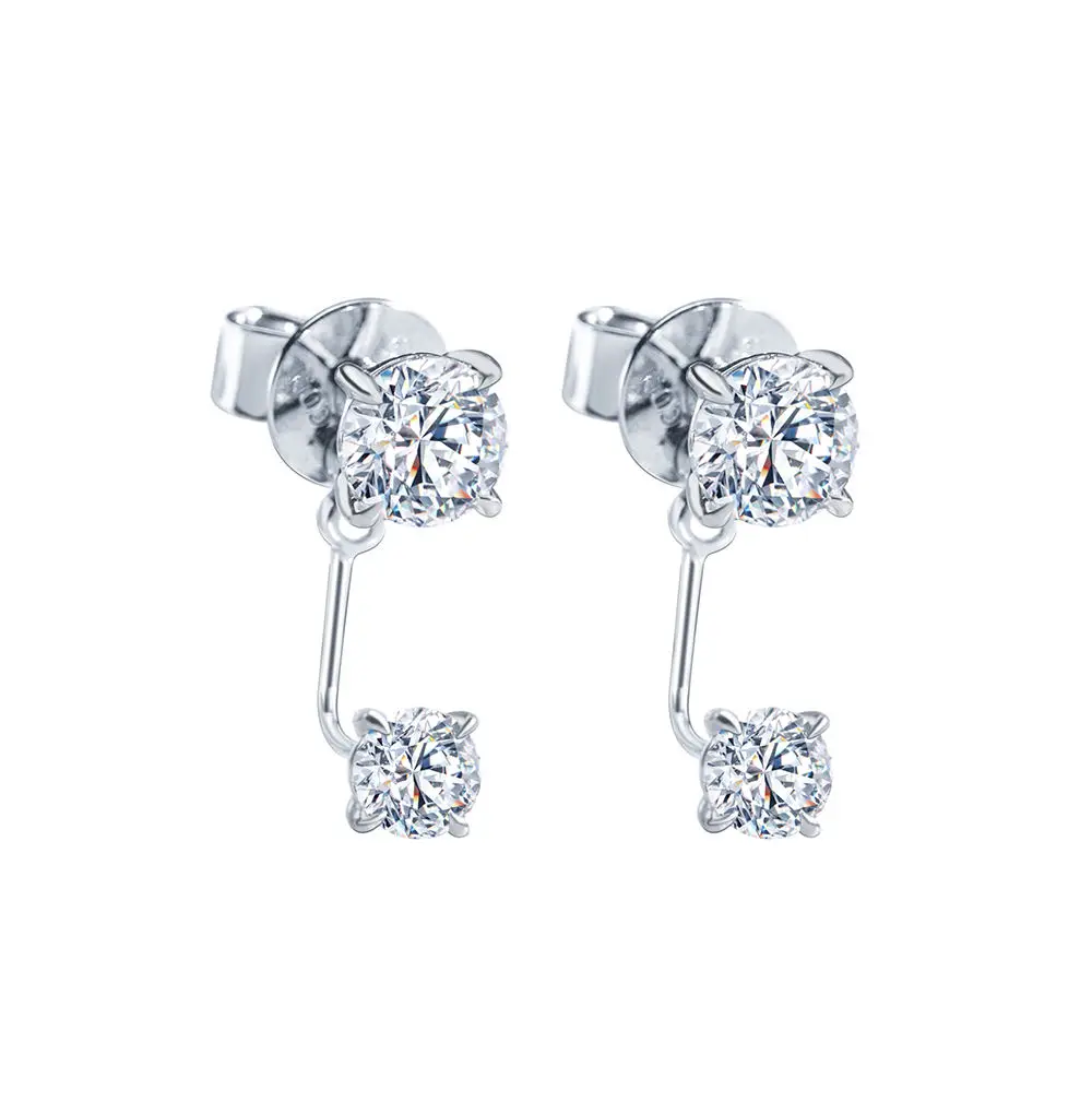 1CT Round Cut Lab Grown Diamond Stud Earrings 14K Yellow White Rose Gold Jewelry for Women (DE Color, VS-VVS Clarity)