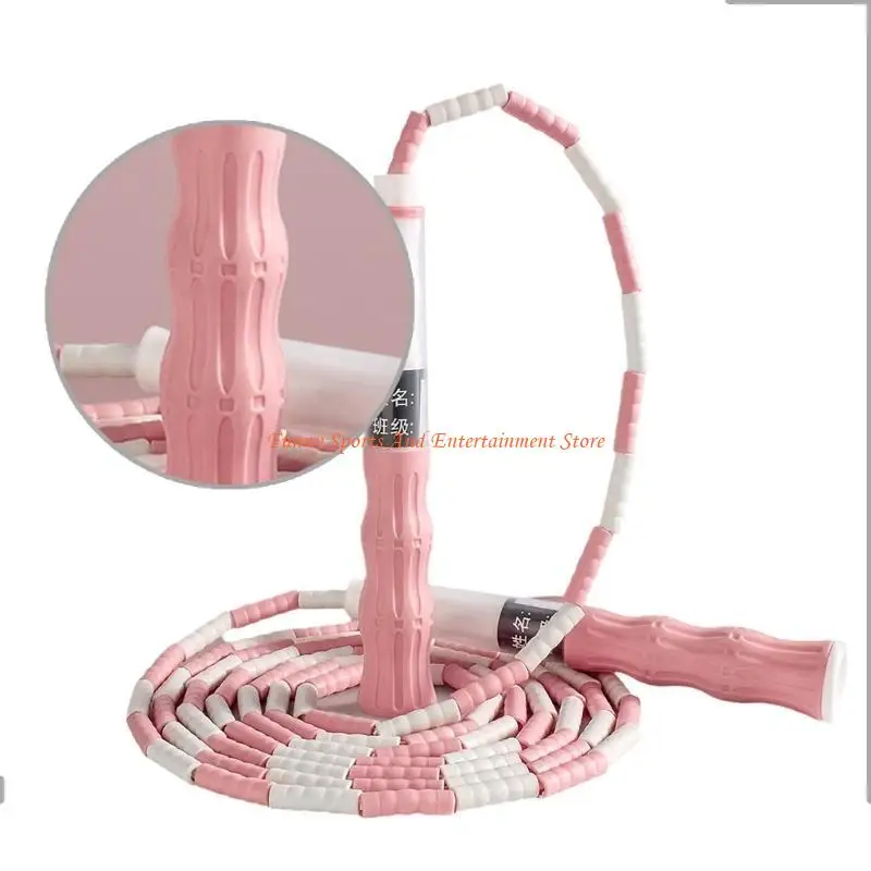 C4DE Skipping Rope for Women Man Kids Keep Healthy, Workout and Weight Loss Fitness Segmented Adjusted Beaded Jumping Rope