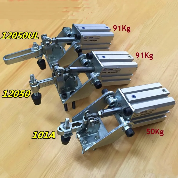 Pneumatic Air Cylinder Adjustable Hold Down Toggle Clamp