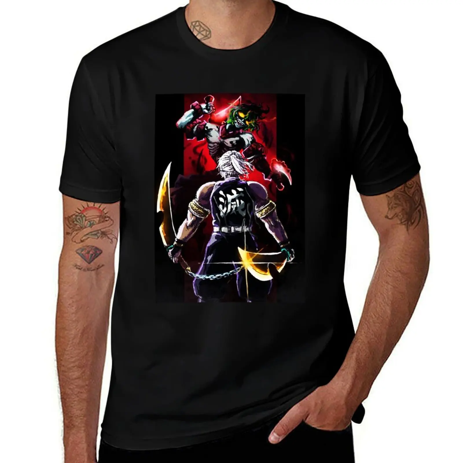 Tengen Uzui Vs Gyutaro T-Shirt Urban Casual Loose Fit Tee T-Shirt