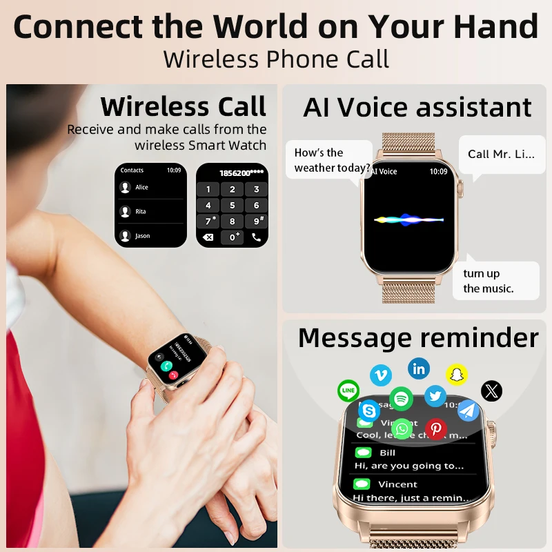 LIGE Nuovo 1.83 pollici Tipo-C Smartwatch Uomo Donna Sport Health Monitor BT Chiamata IP67 Torcia impermeabile Smart Watch per XIAOMI iOS