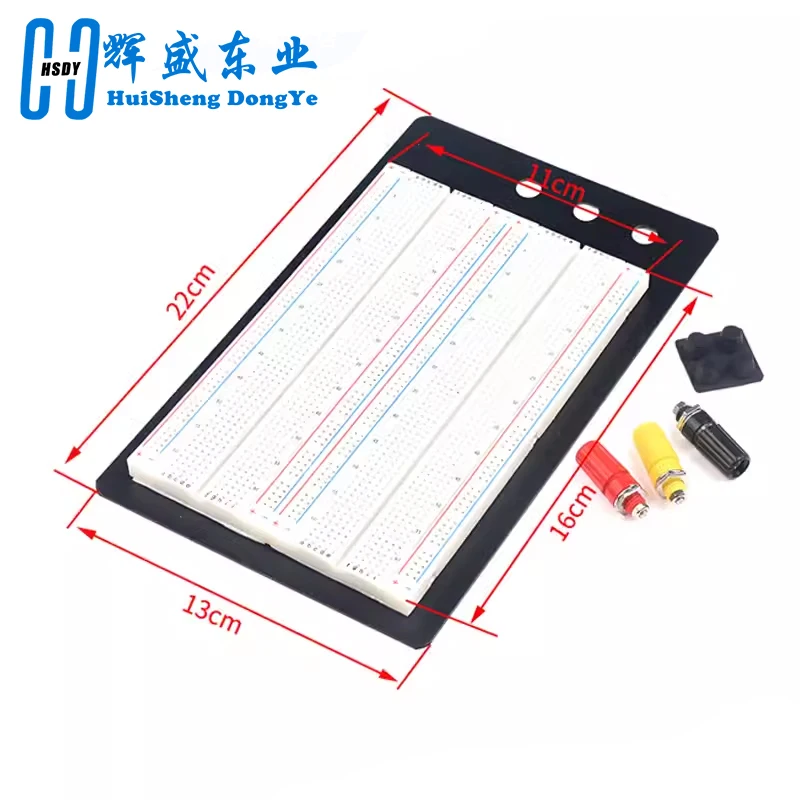 1/2PCS ZY-204 Breadboard 1660pts Protoboard 4 Bus Test Circuit Board Connection Point 1660 Bread Board