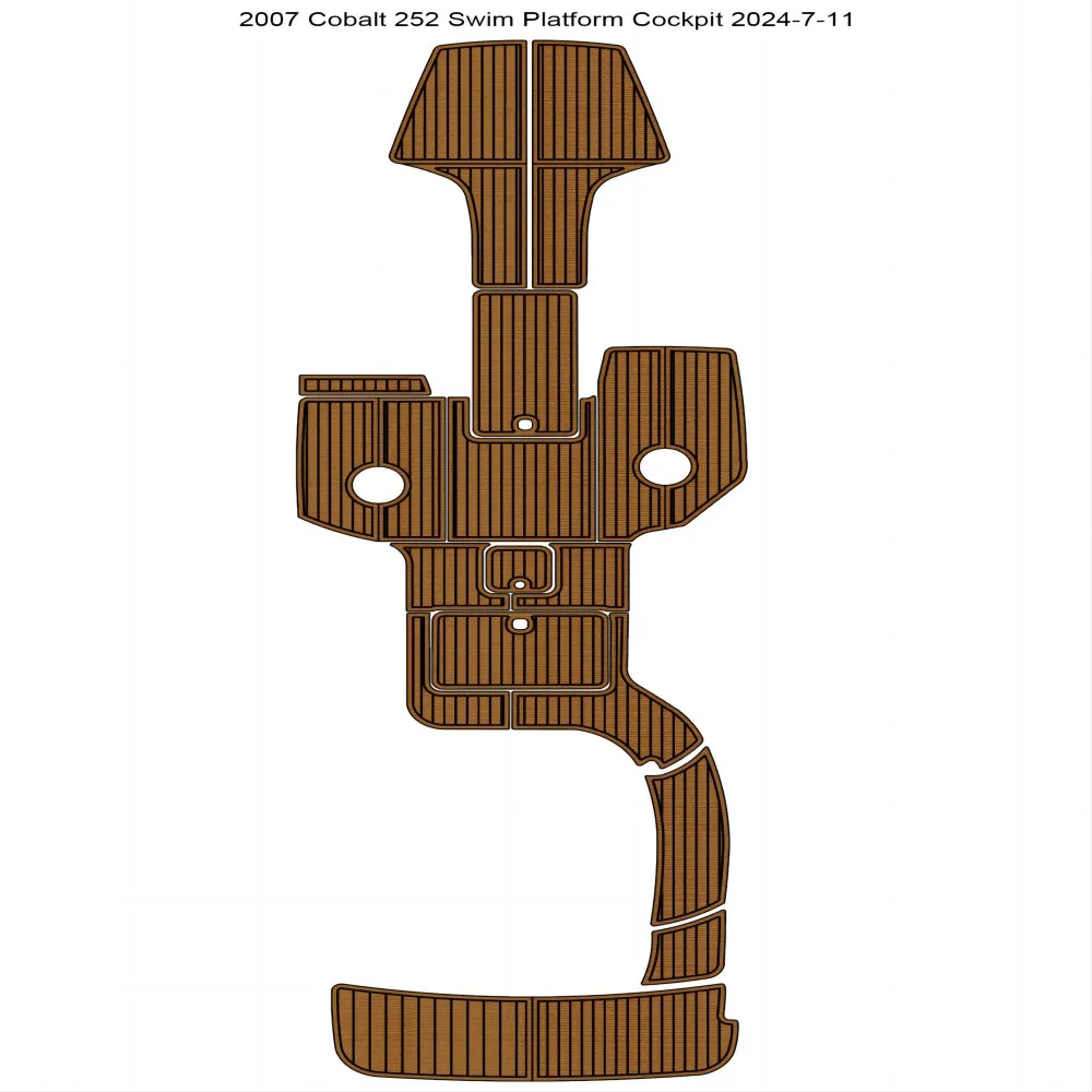 

2007 Кобальт 252, платформа для плавания, лодка в кабине, Эва, искусственный Тиковый напольный коврик, самоклеящийся коврик в стиле морской кошки, маринемата, Gatorstep
