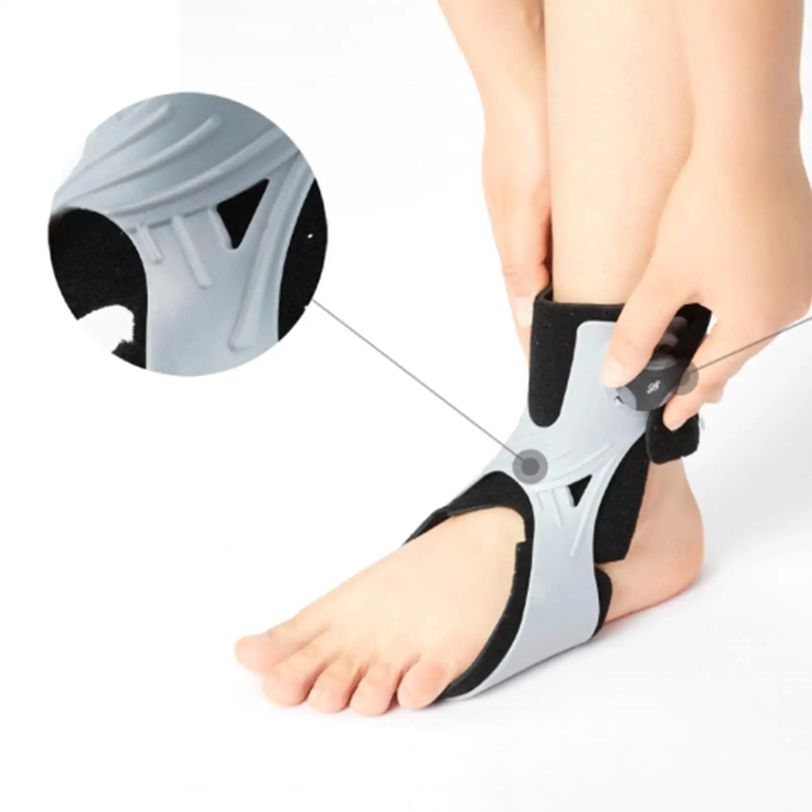 Adjustable Foot Drop Brace for hemiplegia with Soft Posture Correct Ankle Support