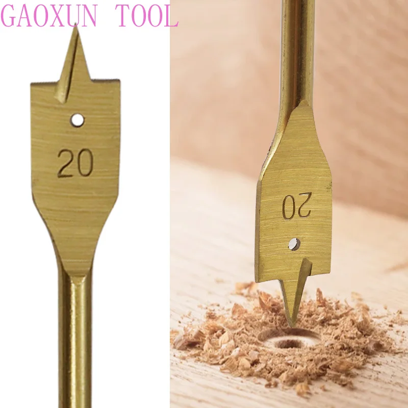 

GAOXUN 6pcs/Set Titanium Coating Hex Shank Spade Bits Flat Boring Bit Wood Drill Bit Power Tools Hole Saw 10/12/16/18/20/25mm