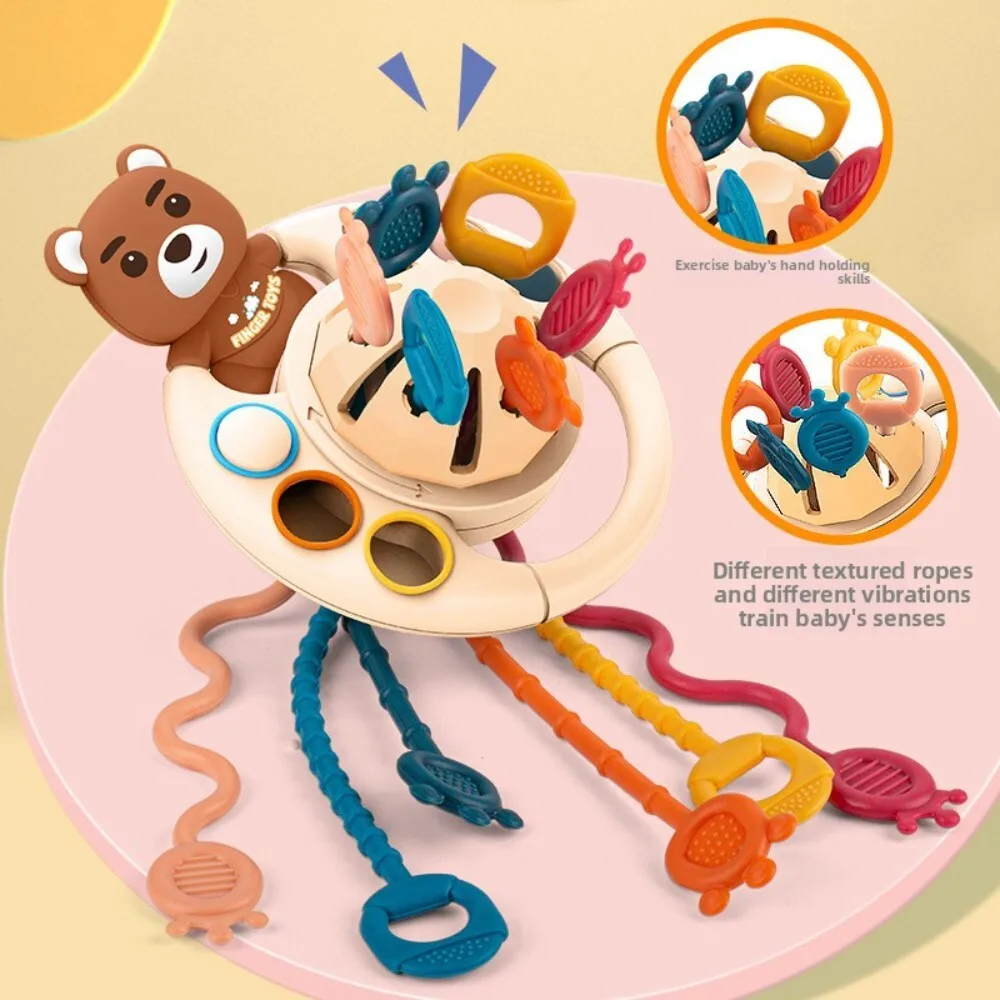 Jouet sensoriel en Silicone souple pour bébé, pour l'apprentissage précoce, le développement Tactile, ours pressable à croquer, pour activité de jeu tactile infantile