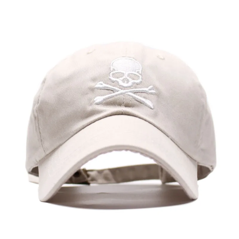 New Korean Style Spring Summer Curved Baseball Skull Embroidery Fashion Cap Men and Women All-Matching Sun Hat