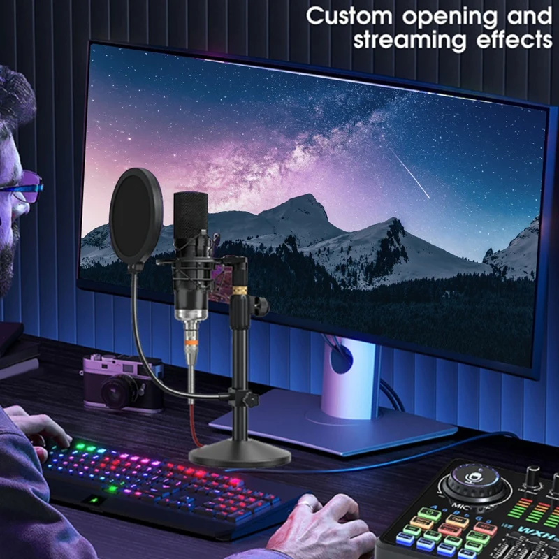 

DJ20 Live Sound Card Equipment 48V Condenser Microphone A