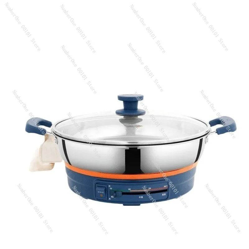 

Electric Pancake Griddle, 304 Stainless Steel Deep Frying Pan Multi-Function Electric Cooking Pan with 8K Mirror Finish Pancakes