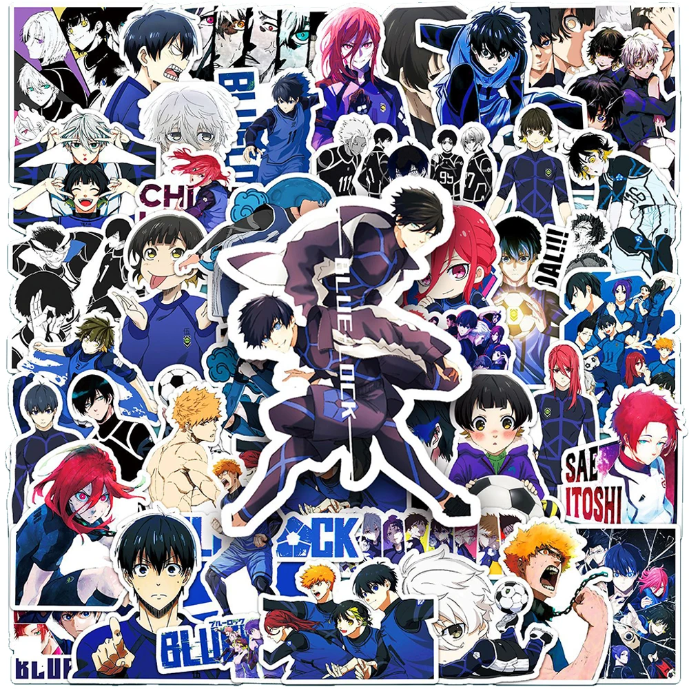 10/30/50pcs Cool Nagi Bachira Blue Lock Stickers Isagi Chigiri Anime Sticker Waterproof Suitcase Luggage Notebook Shidou Decals