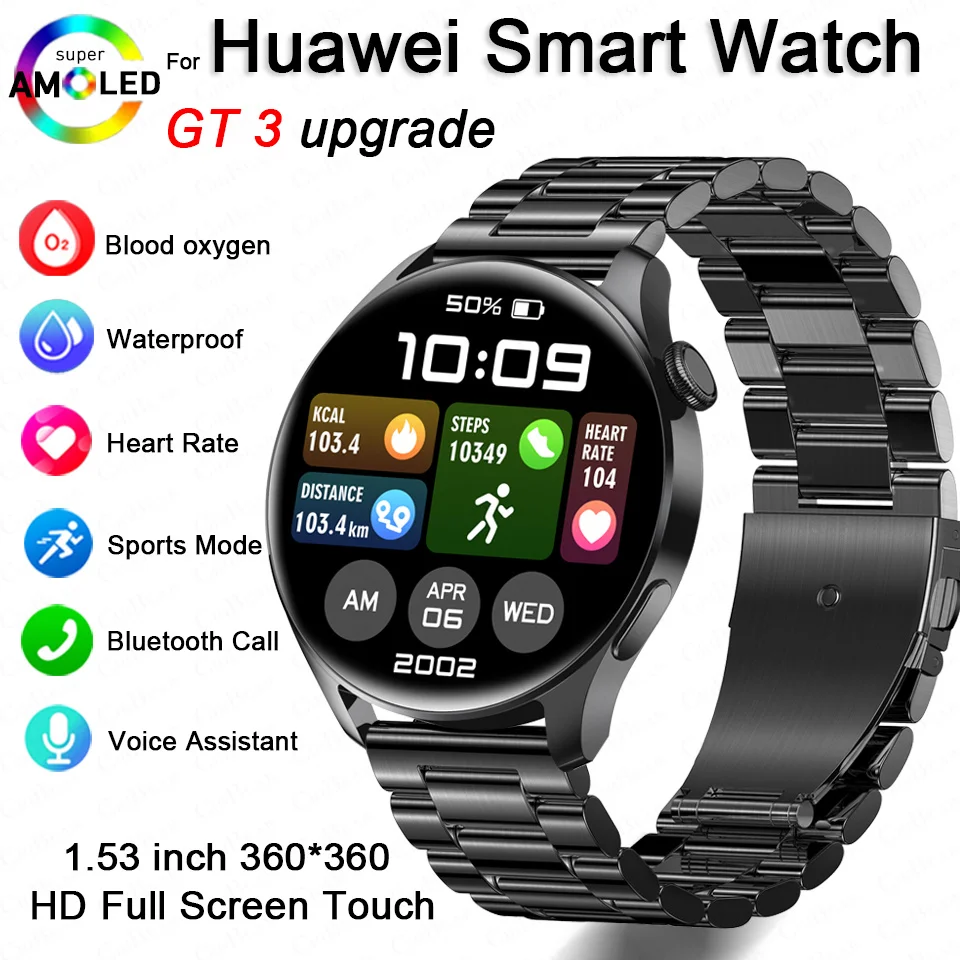 

2025 Новые Смарт-часы для мужчин, спортивные на открытом воздухе, 1,53-дюймовый экран, Bluetooth-вызов, здоровье, оповещение о сердечном ритме, водонепроницаемые умные часы