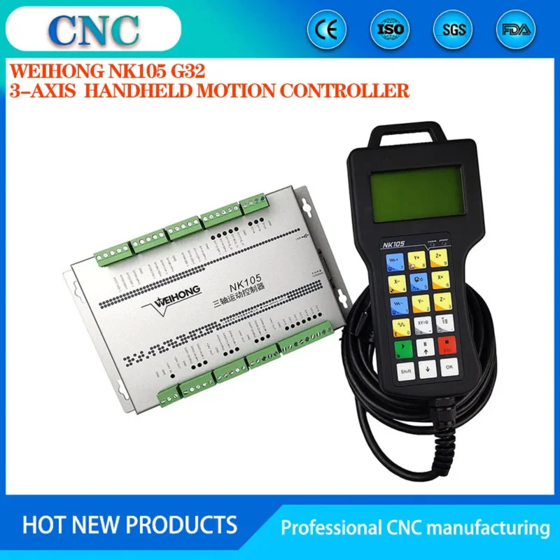 NcStudio Weihong NK105 G2/G3 3/4 axis CNC motion controller woodworking engraving machine handle type offline controller DIY