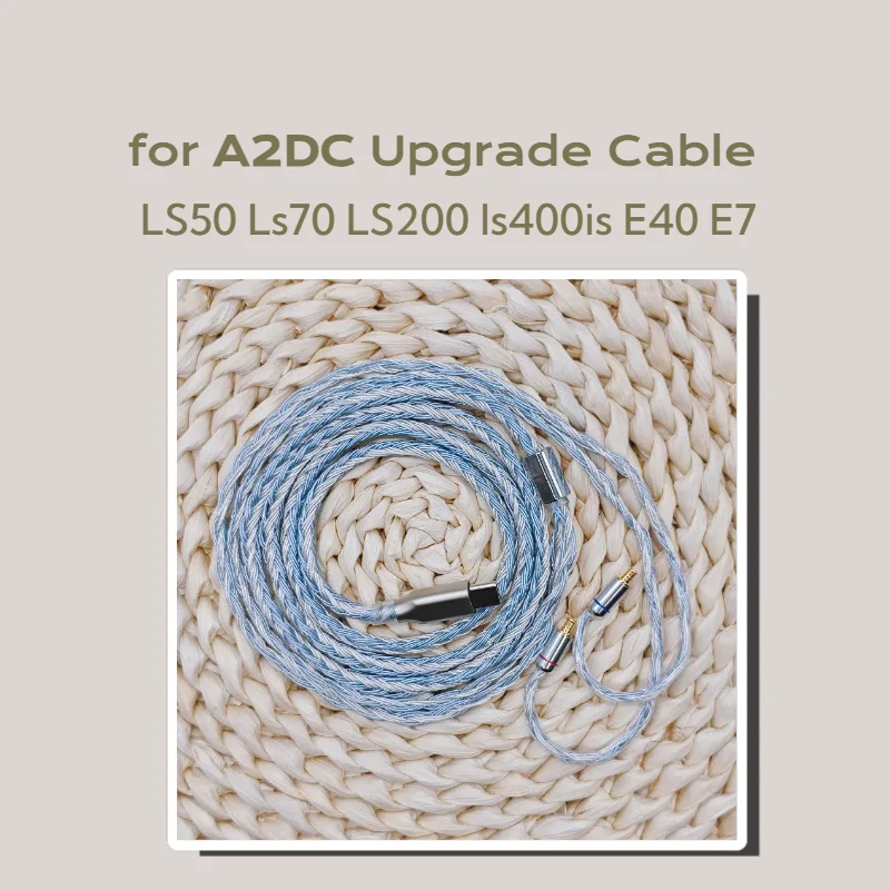 

for A2DC Upgrade Cable 24 cores OCC Silver-Plated Headphone Cable with Mic Type-C LS50, LS70, LS200, LS400is, E40, E7