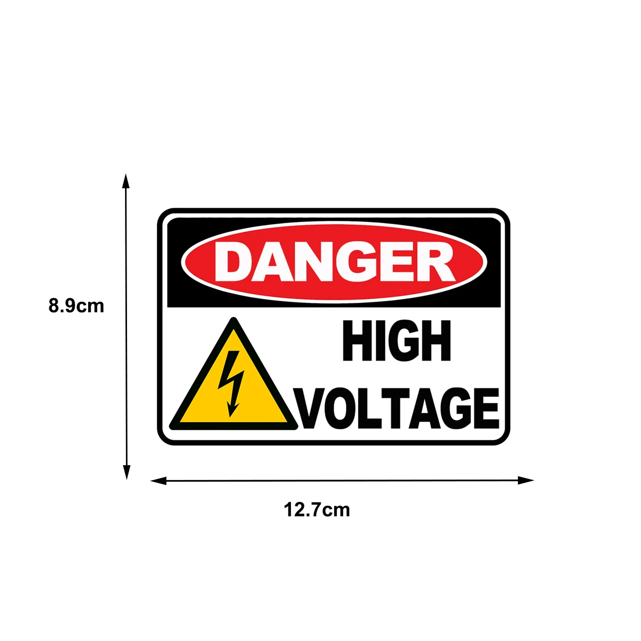 12.7 سنتيمتر تحذير واسعة الجهد العالي سيارة ملصق و ملصق مائي للنوافذ والسيارات وسيارات الدفع الرباعي والشاحنات 2 قطعة #5
