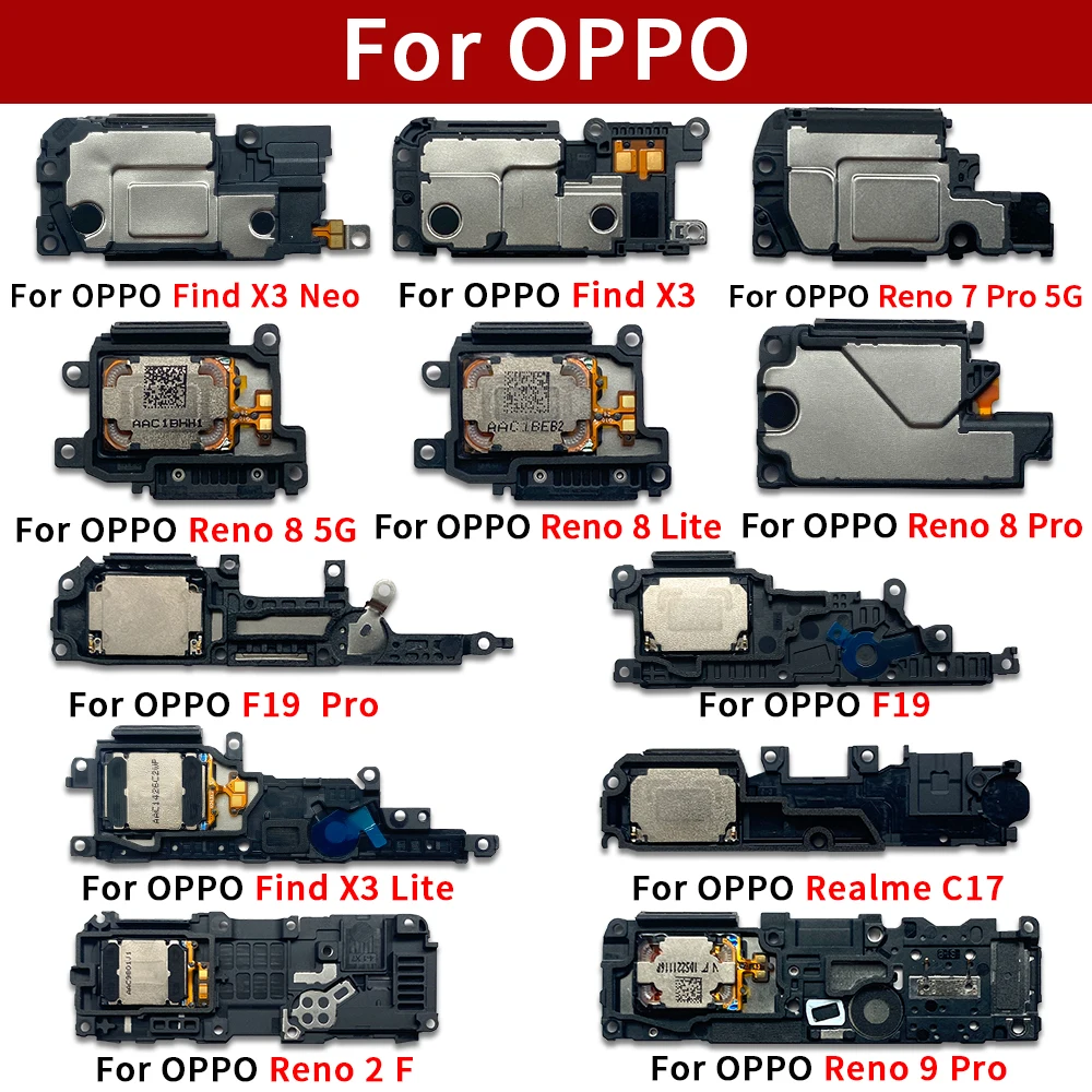 For Oppo F19 Pro Find X3 Lite Neo Pro Realme C17 Reno 2 F 7 Pro Reno 8 Lite 9 Pro 4G 5G Loud Speaker Buzzer Ringer Loudspeaker