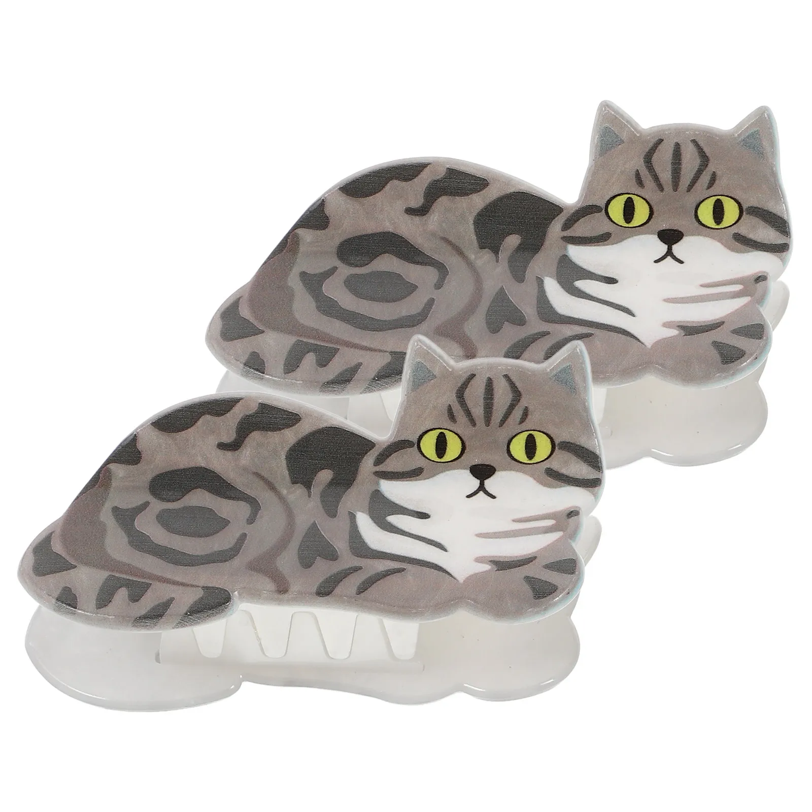 2pcs Claw Clips For Women Girls Animal Design Elegant Accessories Thick Fine Clamps Party Wedding Daily Use Cat Hair Clips Large