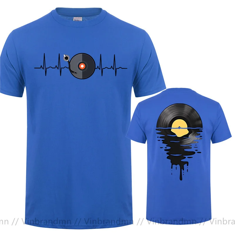 Vinyl Record T Shirt Vinyl Cool Sunset Vintage Music Lover Tee Tshirt DJ Music Teacher Tshirt Summer Cascual Cotton Graphci Tees