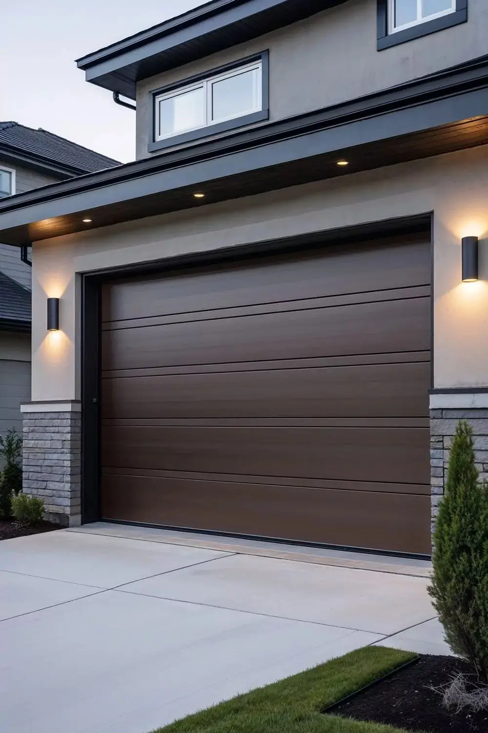 Electric Garage Door Aluminum Alloy Tempered Frosted Glass Combination Garage Doors Automatic Lift Sliding Garage Door for Home