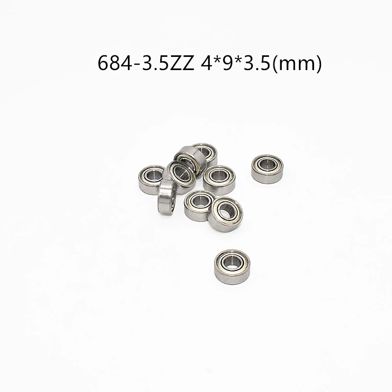 Łożyska 10 sztuk 684ZZ 4*9*4(mm) 684-3.5ZZ 4*9*3.5(mm) Metalowe uszczelnione akcesoria do skrzyni biegów stal chromowana — zdjęcie 3