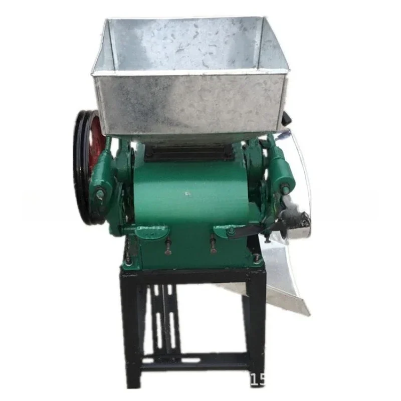 Small household two-phase electric bean flattening machine, wheat and oat flattening machine