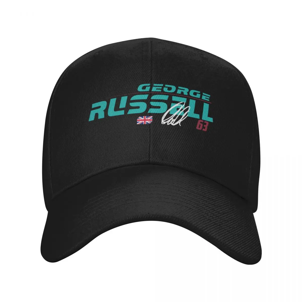 

63 George Russell name and sign Baseball Cap sun caps custom caps fashionable Horse Hat Women's Hats Men's