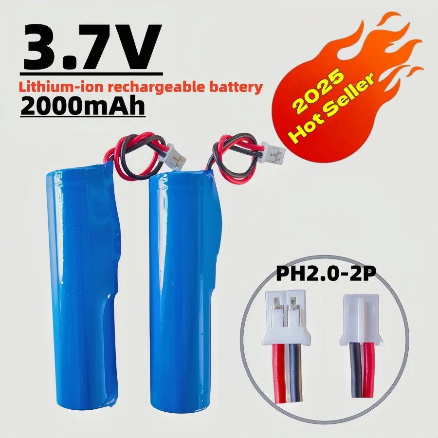 2000mAh-18650 3.7 فولت LED بطارية ليثيوم أيون قابلة للشحن 1S1P مصباح الصيد المتكلم بلوتوث لتقوم بها بنفسك كابل التوصيل والتشغيل PH2.0