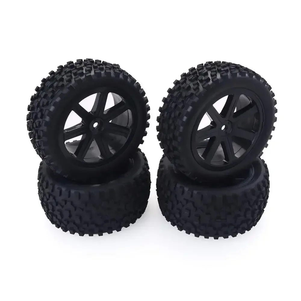 4PCS 1/10 RC Car Rubber Tyres Plastic Wheels for Redcat HSP HPI Hobbyking Trxs Losi VRX LRP ZD Racing 1/10 Buggy