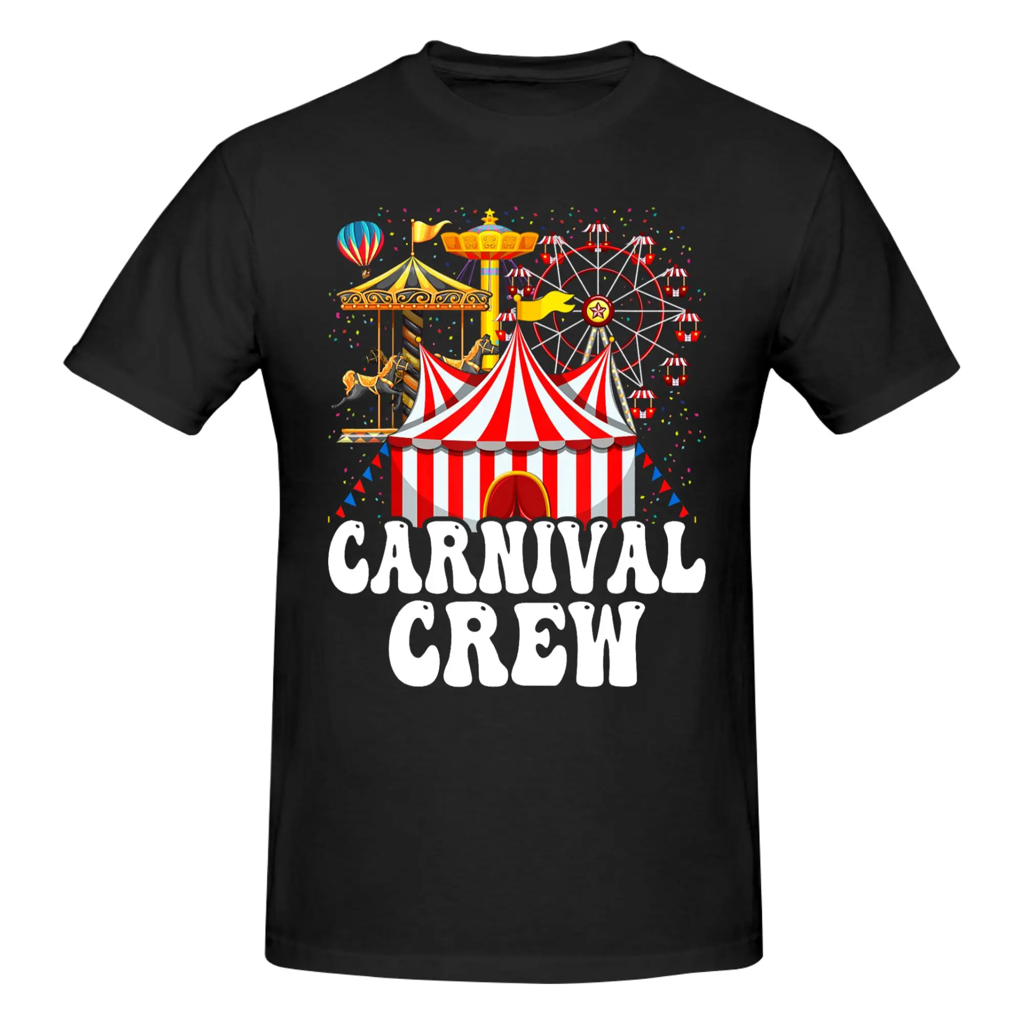 1 Piece Circus Staff   Carnival Crew Funny Graphic 100% Cotton T-Shirt Carnival Crew Tops Tees For Men