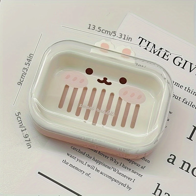 New Portable Water-Draining Cute Home Laundry Soap Box