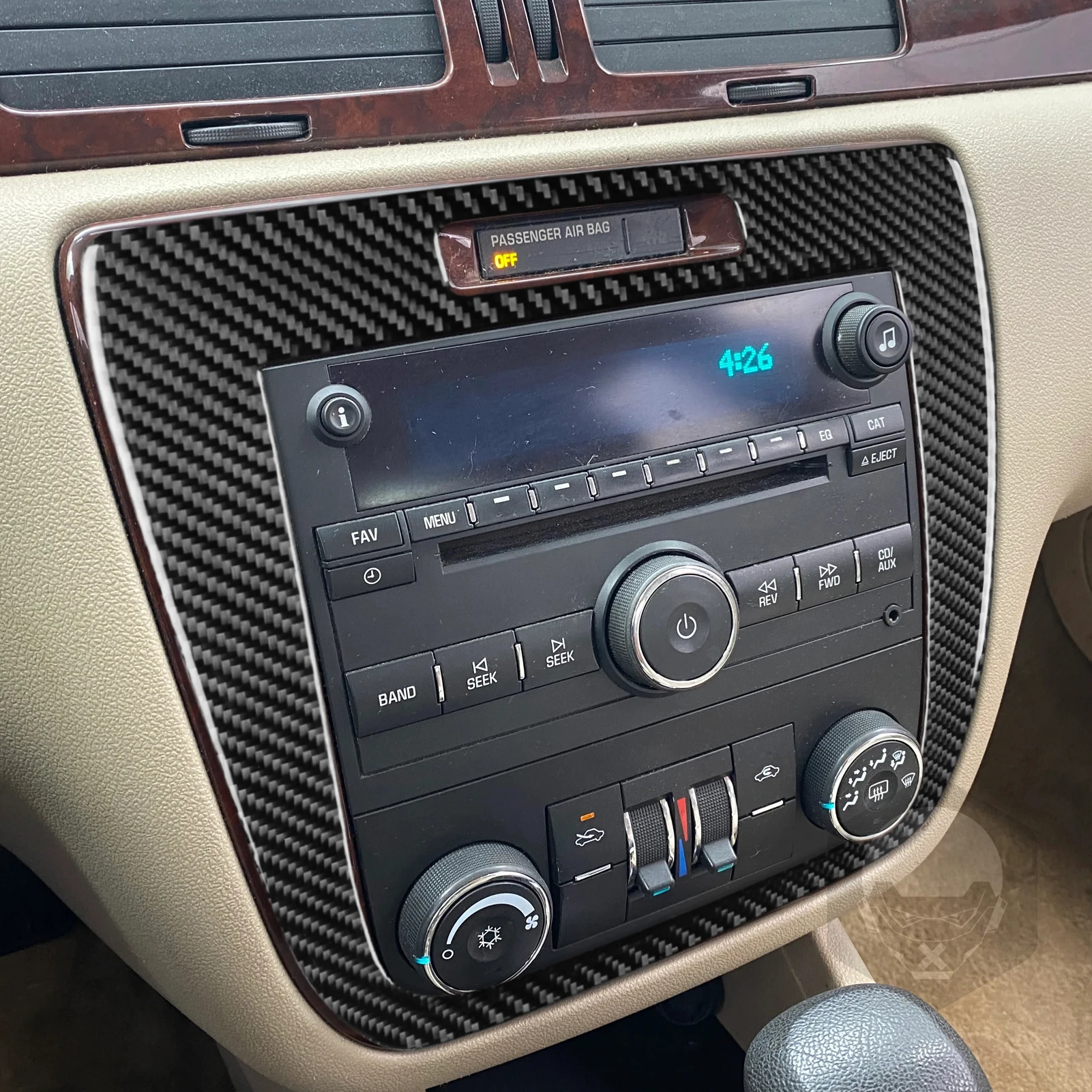 

Для Chevrolet Impala 2006-2013 кондиционер из углеродного волокна AC радио CD внешняя рамка панель отделка крышка автомобильные аксессуары наклейка