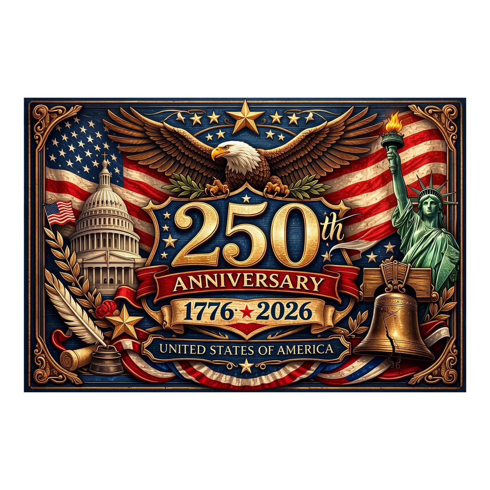 USA Flag Patriotic Eagle Puzzles Multi-Purpose 4th of July Jigsaw Puzzles Wooden Puzzling Gaming Toy for Decoration Gift