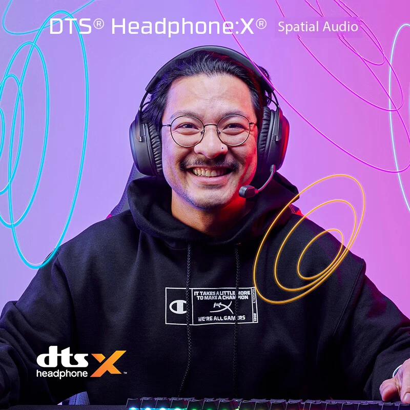 HYPERX Cloud III Wireless Hurricane 3 Black Gaming Headset with Noise-Canceling Microphone, FPS Battle Royale, Compatible