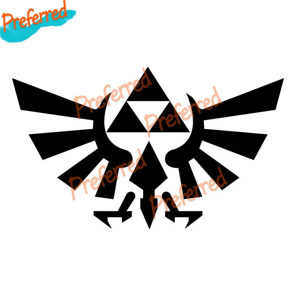 Zelda Triforce Link Sticker Motorcycle Helmet Boot Car Bumper Window Racing Laptop Vinyl Surfboard Camper Die Cut Decal