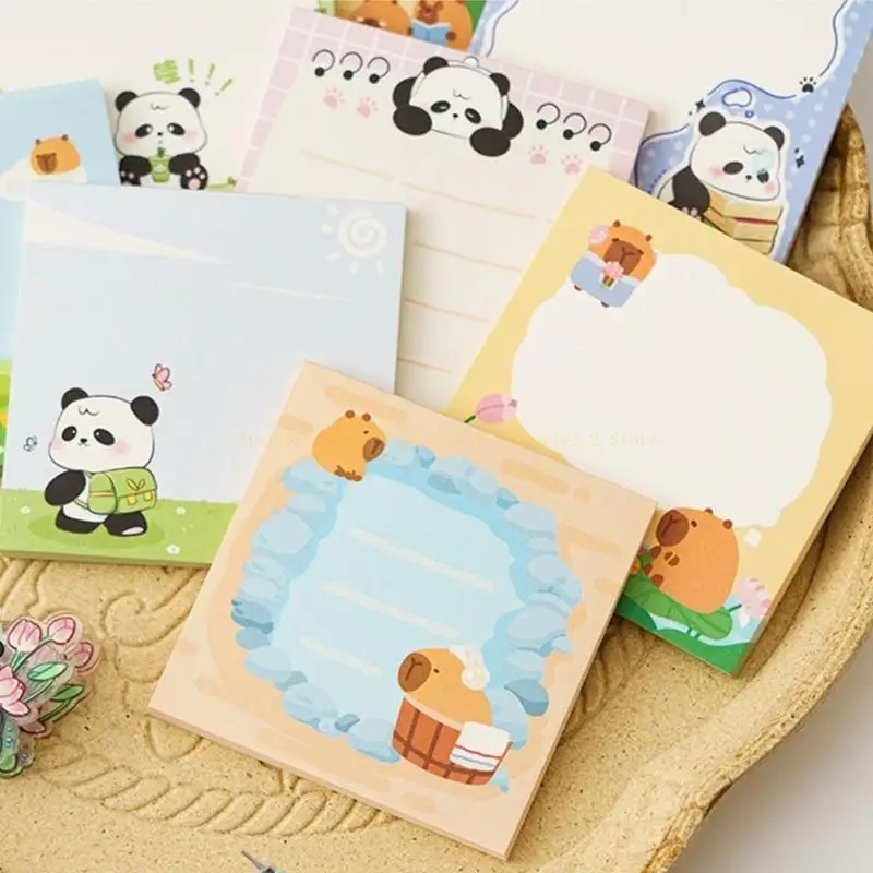 5pcs Cartoon Panda Sticky Note Memos Sticky Pad Sticky Memos Pad for Students