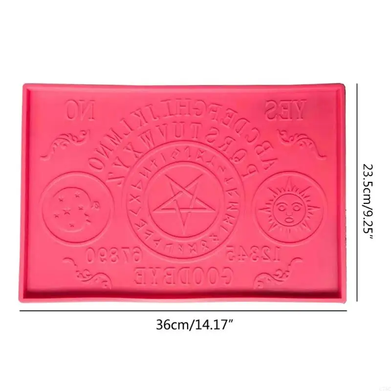 U75C Coffee Table Resin Mold Oujia Board Silicone Mold for Cup Mat Making