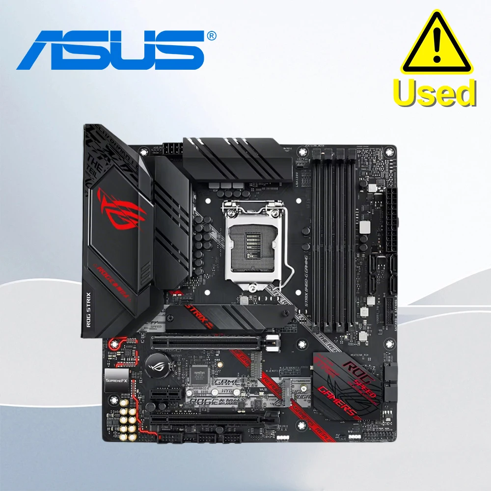 Placa base ASUS ROG STRIX B460-G GAMING Socket 1200 compatible con procesadores de CPU Core, Pentium Gold y Celeron de 10.a generación