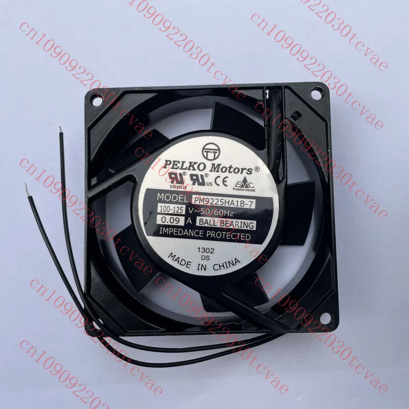 

New PM9225HA1B-7 100-125V~5060Hz 0.09A 2-Pin Aluminum Frame Square Cooling Fan