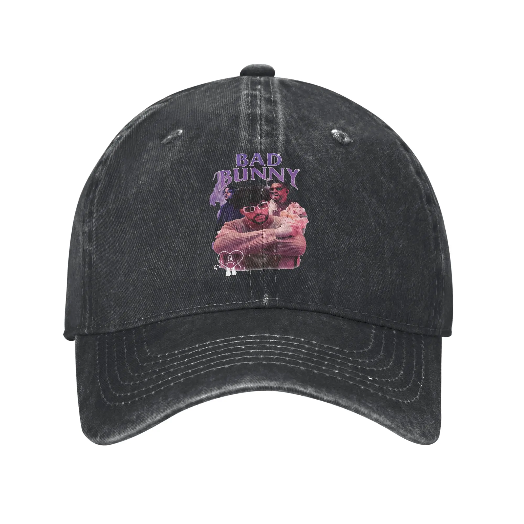 BAD   BUNNY  Baseball Caps Classic Distressed Cotton  Sun Cap Unisex Style Outdoor All Seasons Travel Unstructured Soft Hats Cap