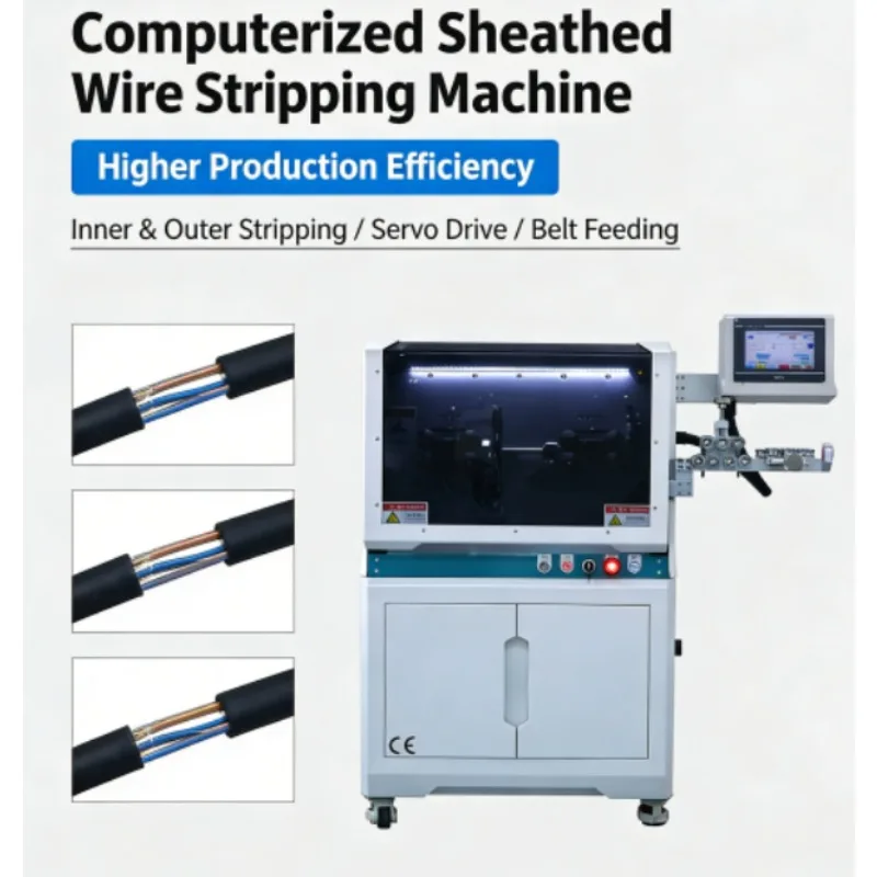 Cable Manufacturing Equipment Sheathed Wire Integrated Stripping Machine 30mm² Cable Inner Outer Multi Core Wire Stripper