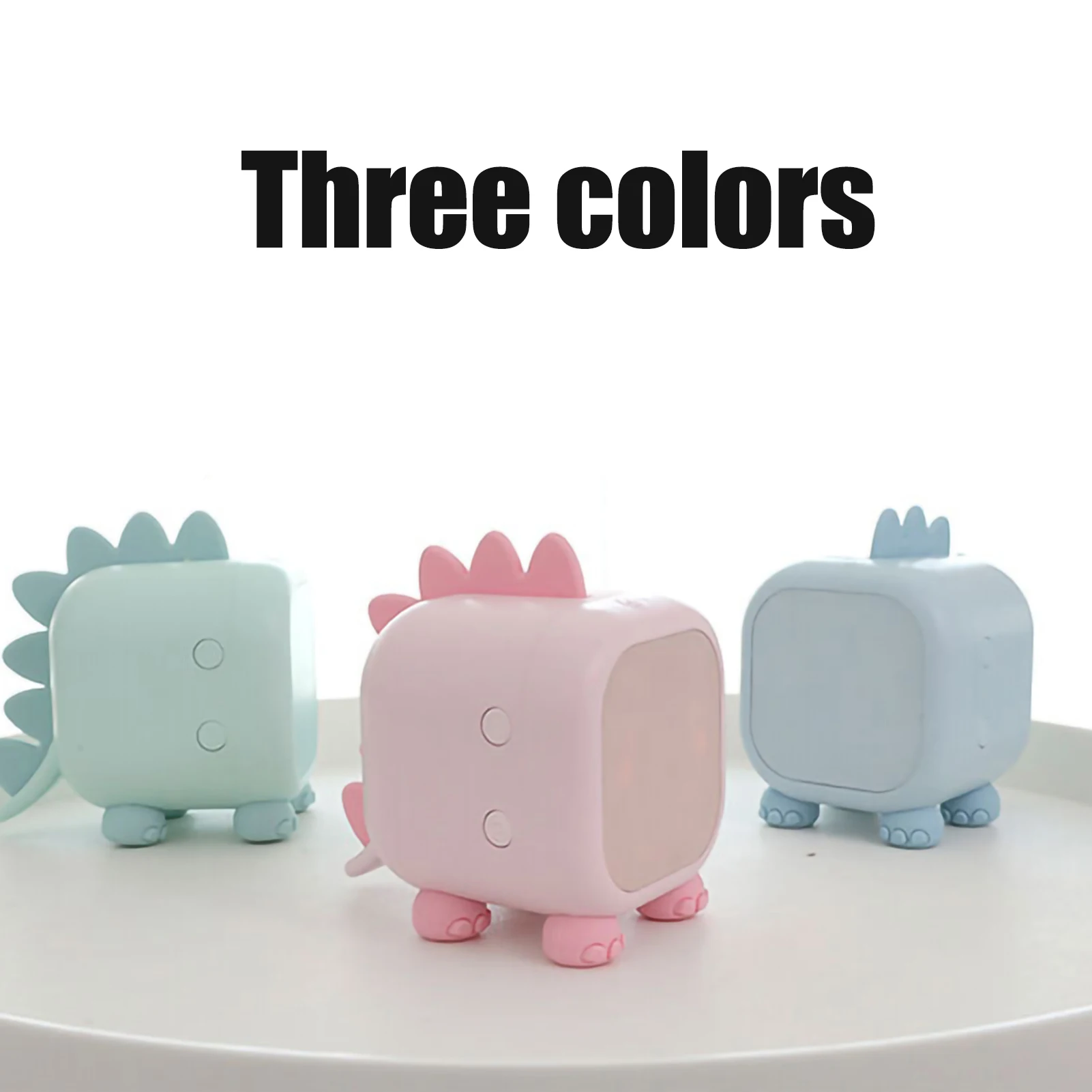 1 Pc LED Alarm Clocks Cute Dinosaur Digital Alarm Clock USB Charging Children Sleep Timer Show Temperature  Calendar for Bedroom