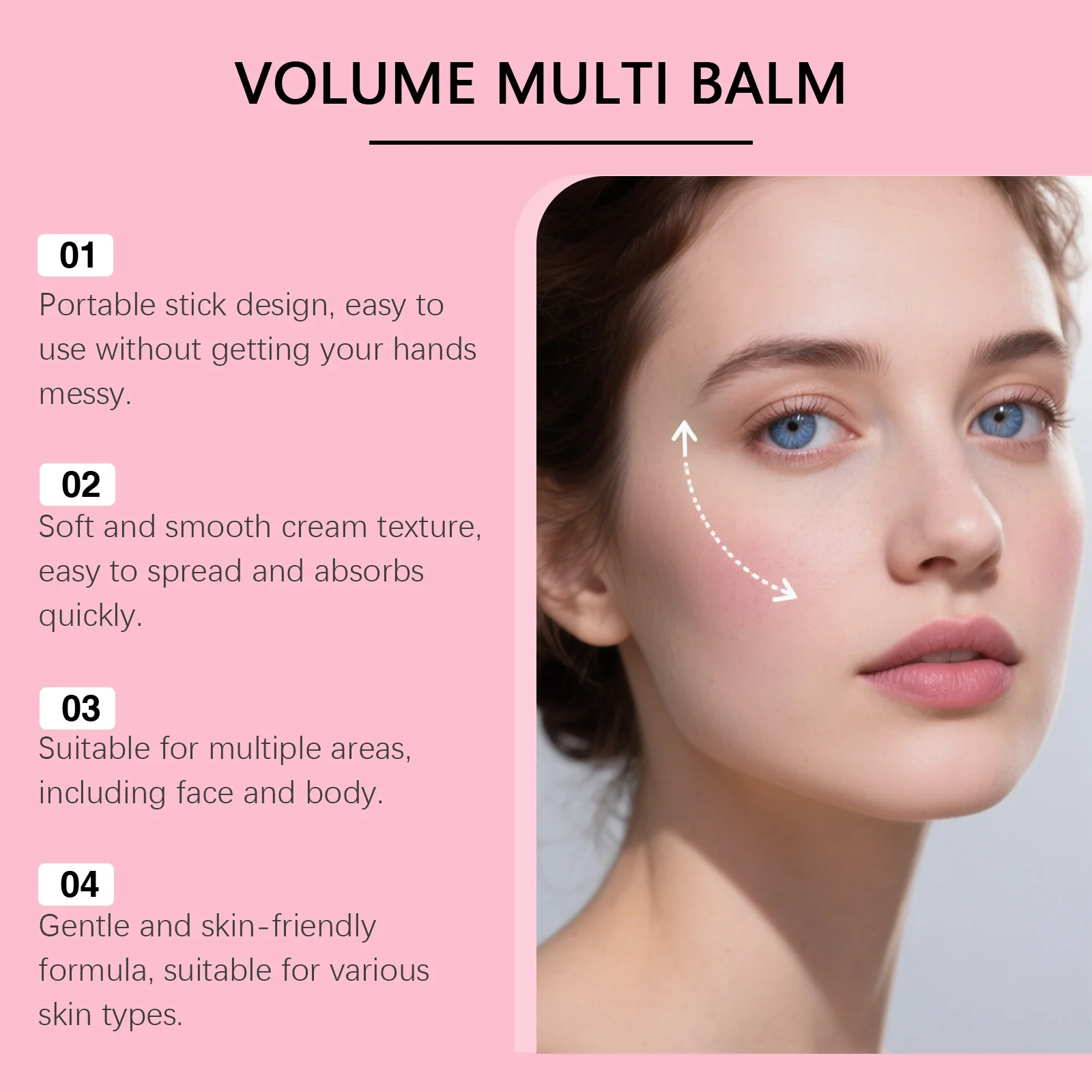Collagen Moisturizing Stick Face Hydrating Balm For Dry Skin Lip Eye Cheek Neck Smoothing Firming Skincare Quick Absorbing Cream