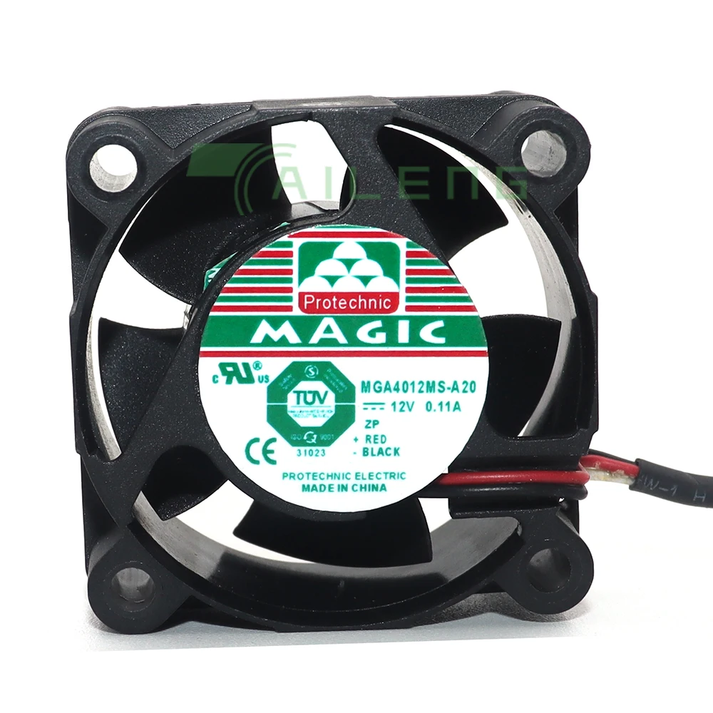 new MAGIC MGA4012MS-A20 DC 12V 0.11A 40x40x20mm 2-wire Server Cooling Fan