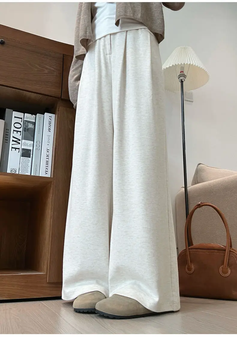 Wide Leg Pants Zip Pocket Womens Fall Corduroy Vertical Trackpants Lady Tailored Commute Embroidery Professional Unique Jacquard