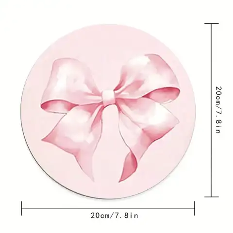 Rosa rosett musmatta rund halkfri gummidator skrivbordsmatta tillbehör kontorsmusmatta lekmatta skrivbordsunderlägg 8 best sales rund musmatta - №6