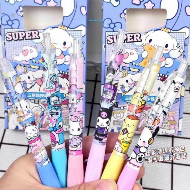 

36PCS/ лот SANRIO HANGYODON мелодии KITTY нажмите гель Пен мило 0,5 мм черные чернила нейтральные ручки рекламные школьные принадлежности офиса
